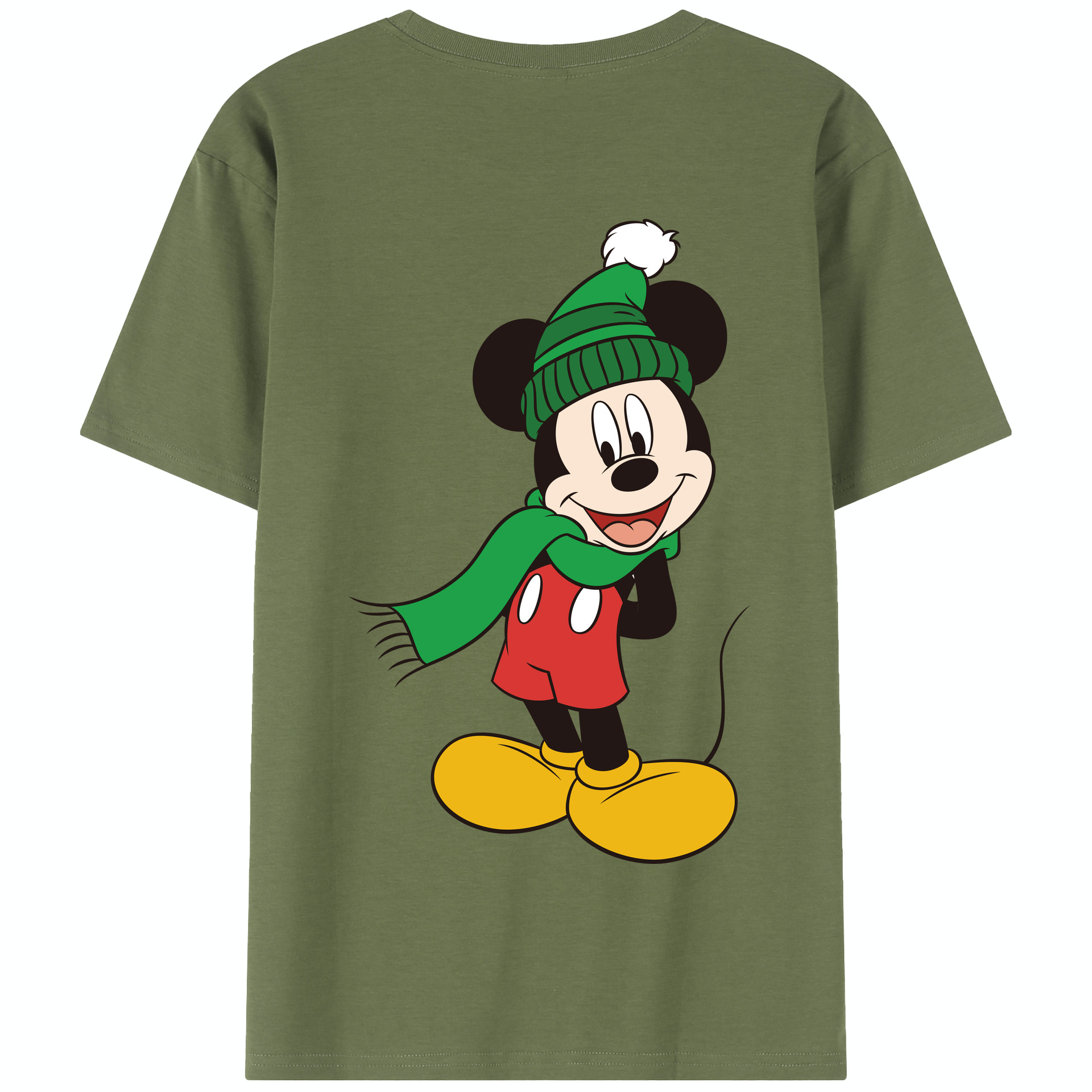 （画像用） ミッキーマウス Mickey Mouse 綿100％半袖Tシャツ（背面プリント）